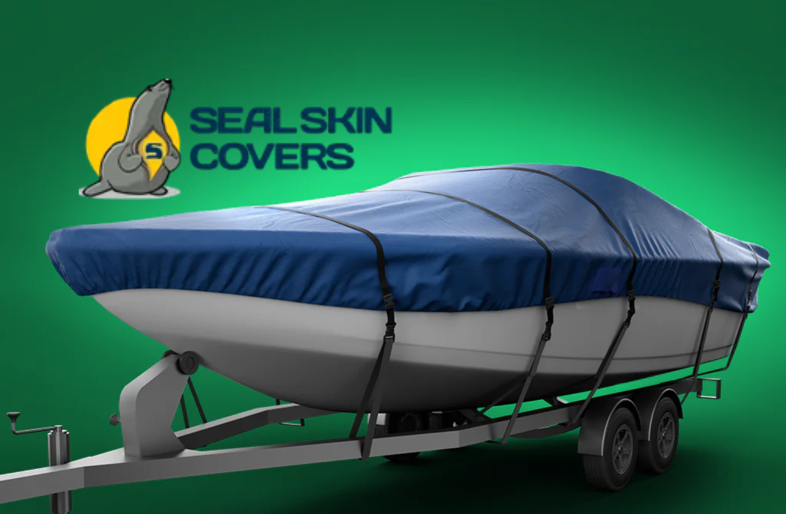 Seal Skin boat cover on a trailered boat